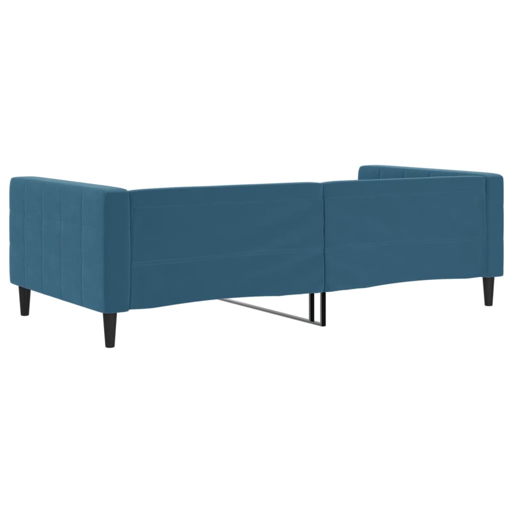 Lit de repos sans matelas bleu 100x200 cm velours