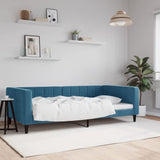 Lit de repos sans matelas bleu 100x200 cm velours