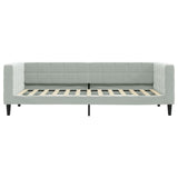 Lit de repos sans matelas gris clair 100x200 cm velours