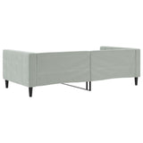 Lit de repos sans matelas gris clair 100x200 cm velours