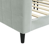 Lit de repos sans matelas gris clair 100x200 cm velours