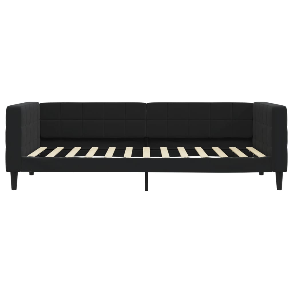 Lit de repos sans matelas noir 100x200 cm velours