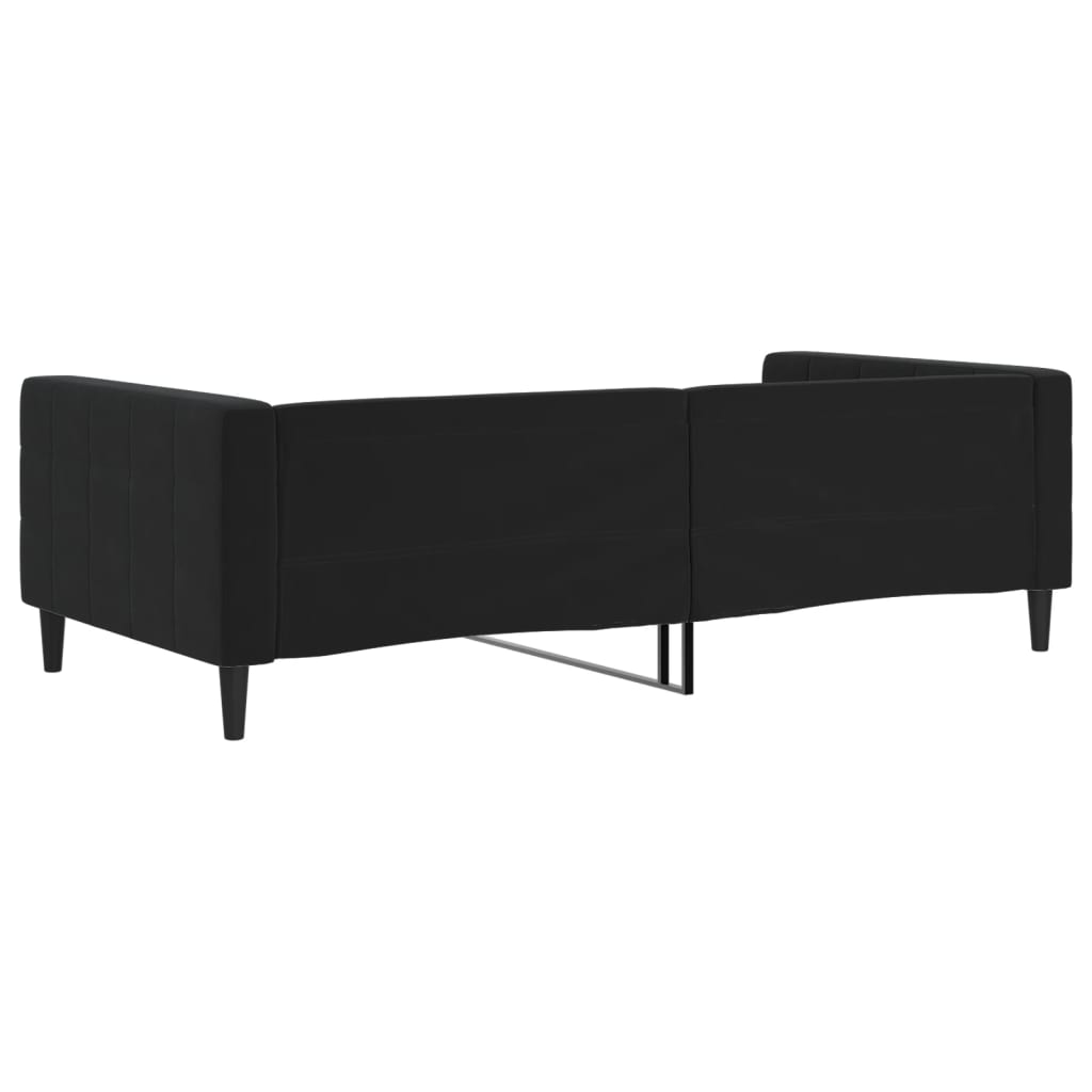 Lit de repos sans matelas noir 100x200 cm velours