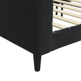 Lit de repos sans matelas noir 100x200 cm velours