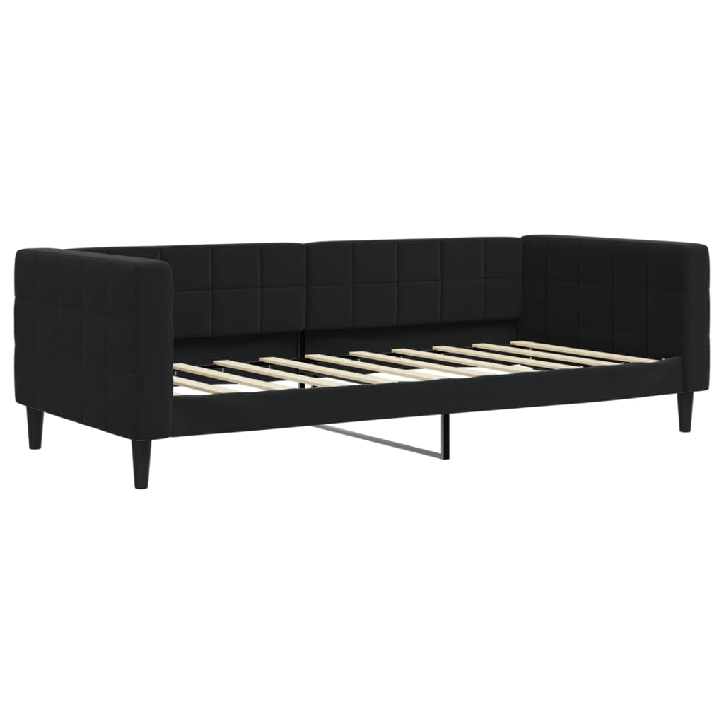 Lit de repos sans matelas noir 90x190 cm velours