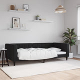 Lit de repos sans matelas noir 90x190 cm velours