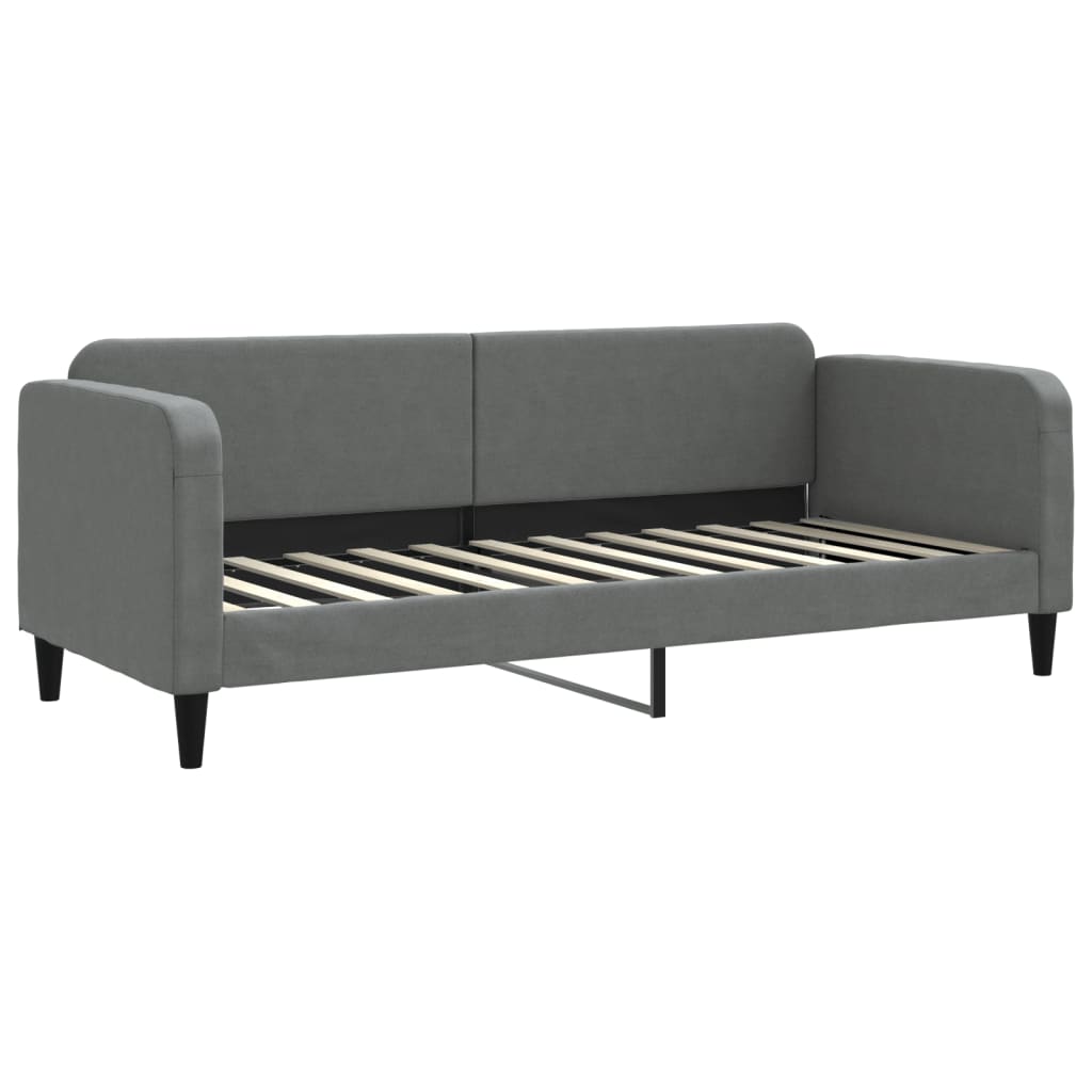 Lit de repos sans matelas gris foncé 80x200 cm tissu