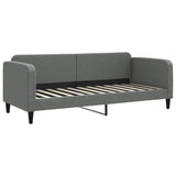 Lit de repos sans matelas gris foncé 80x200 cm tissu