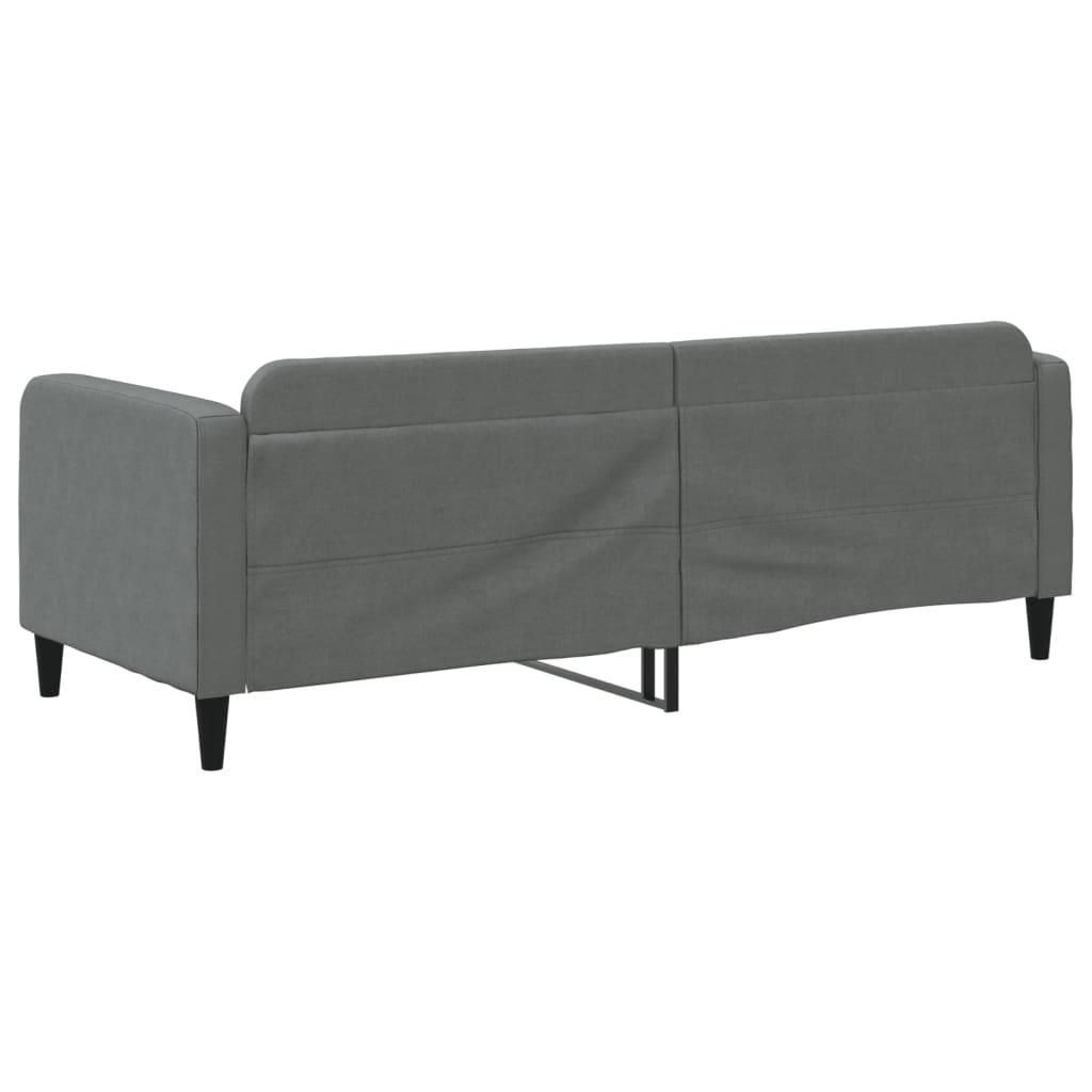 Lit de repos sans matelas gris foncé 80x200 cm tissu