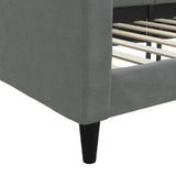 Lit de repos sans matelas gris foncé 80x200 cm tissu