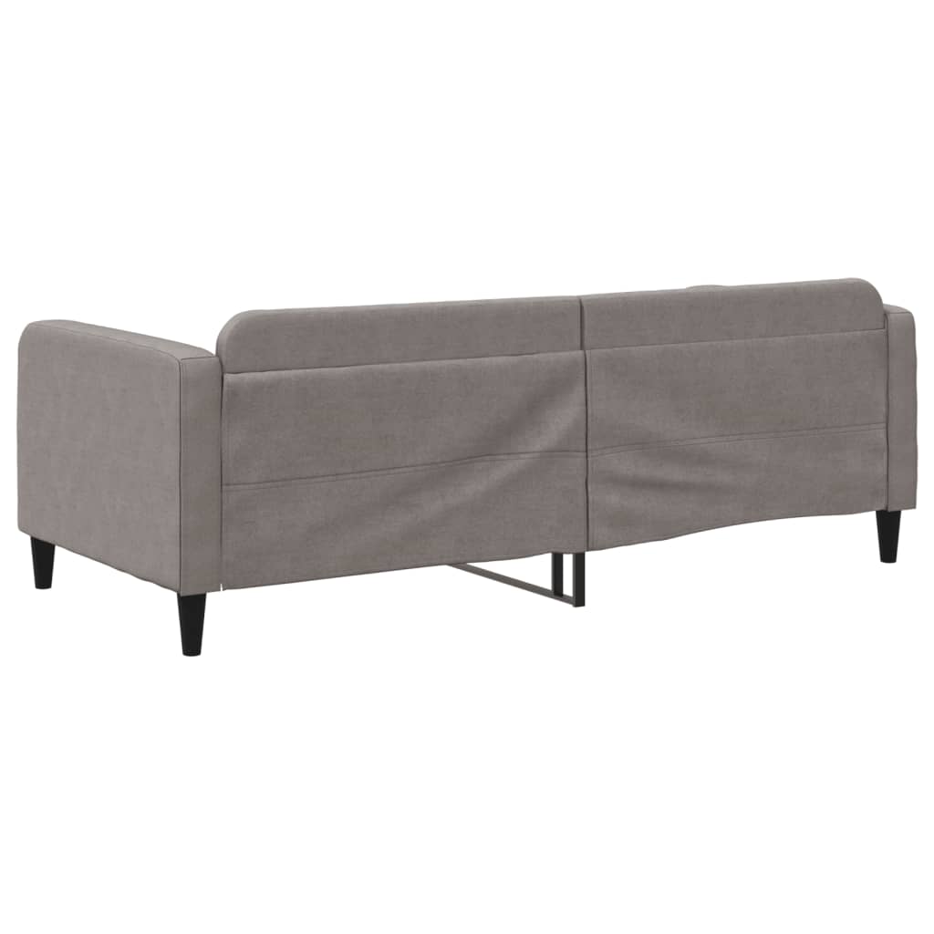 Lit de repos sans matelas taupe 90x200 cm tissu