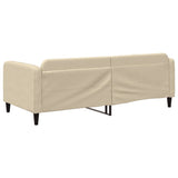 Lit de repos sans matelas crème 90x200 cm tissu