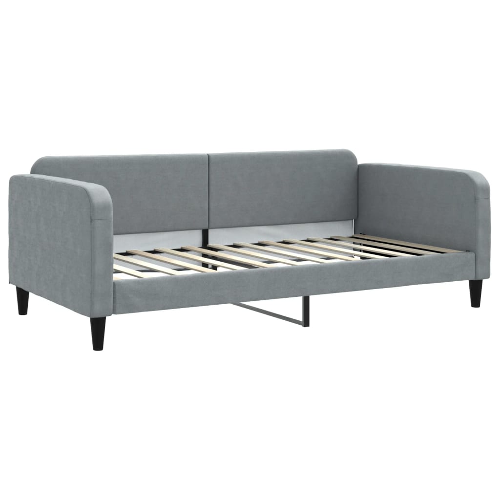 Lit de repos gris clair 100x200 cm tissu