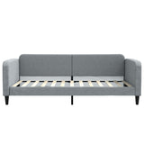 Lit de repos gris clair 100x200 cm tissu