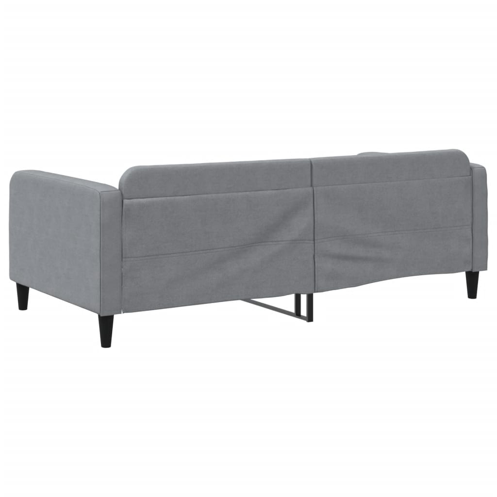 Lit de repos gris clair 100x200 cm tissu