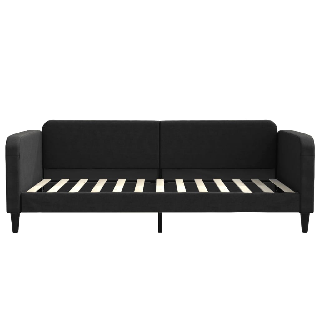 Lit de repos sans matelas noir 100x200 cm tissu