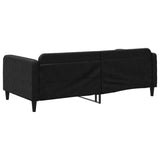 Lit de repos sans matelas noir 100x200 cm tissu