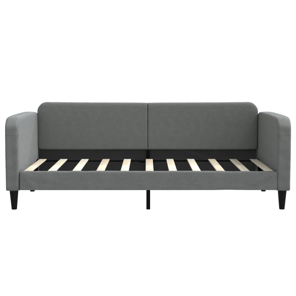 Lit de repos sans matelas gris foncé 90x190 cm tissu