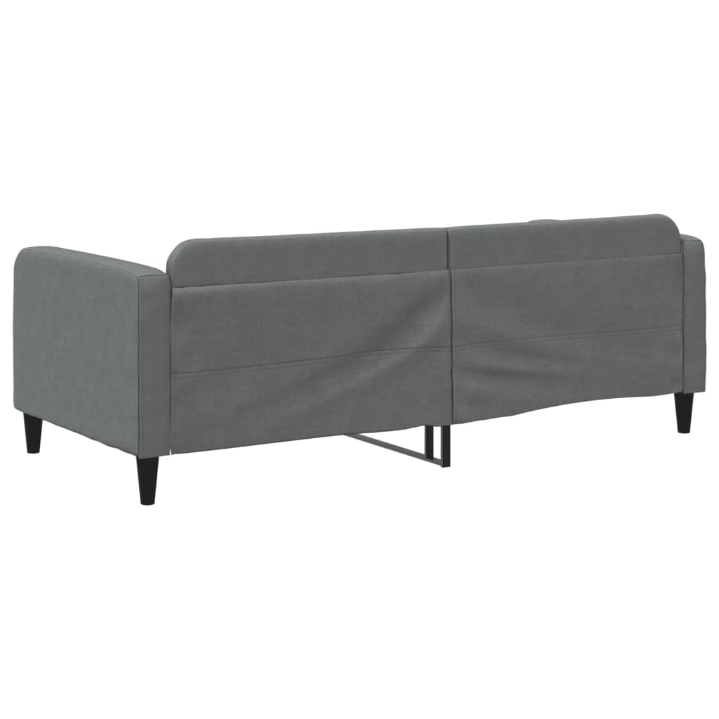 Lit de repos sans matelas gris foncé 90x190 cm tissu