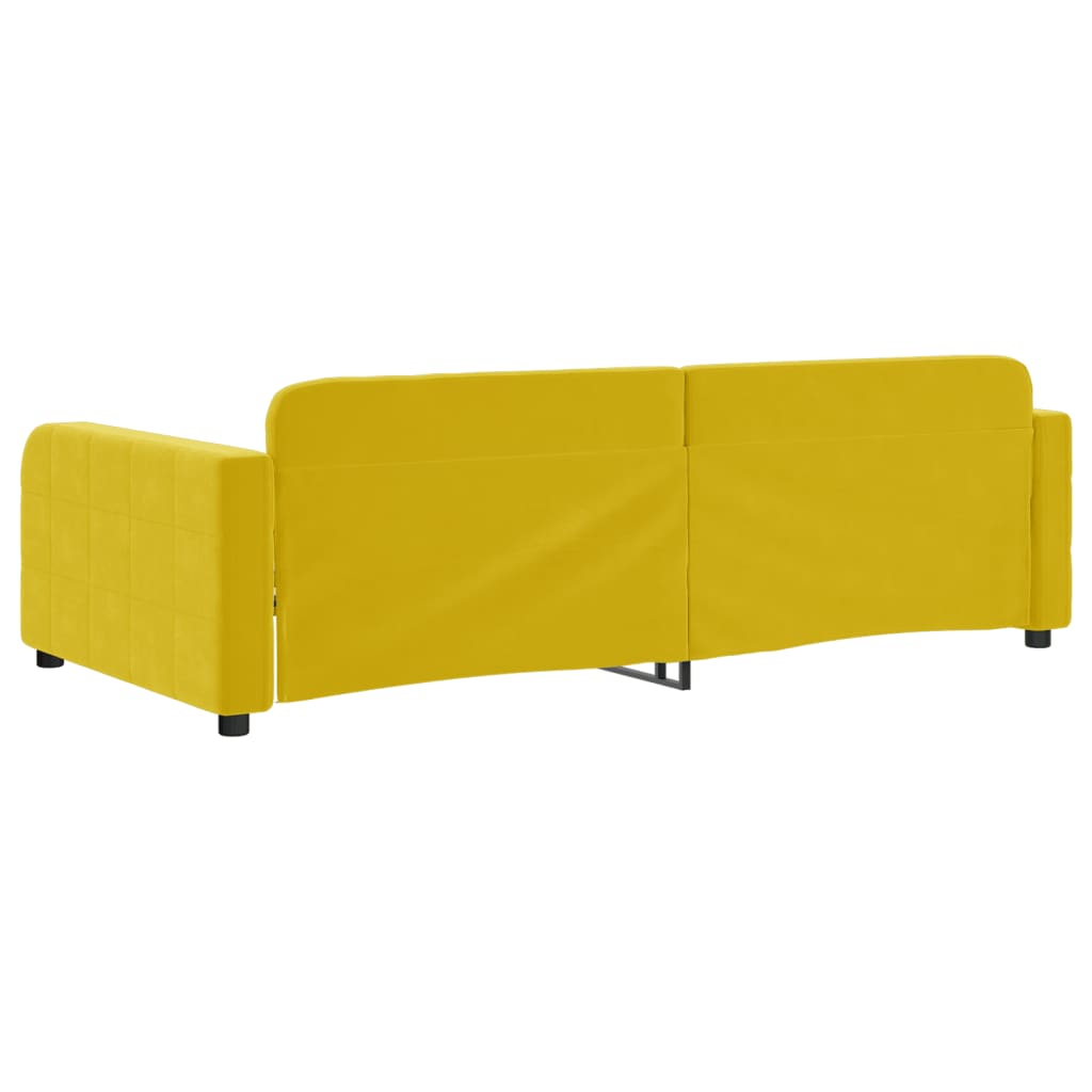 Lit de repos sans matelas jaune 100x200 cm velours