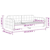 Lit de repos sans matelas jaune 100x200 cm velours