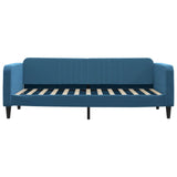 Lit de repos sans matelas bleu 90x200 cm velours