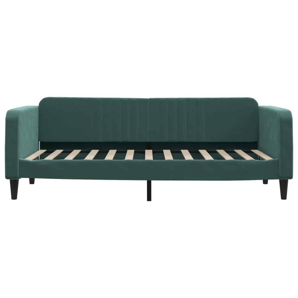 Lit de repos sans matelas vert foncé 90x200 cm velours