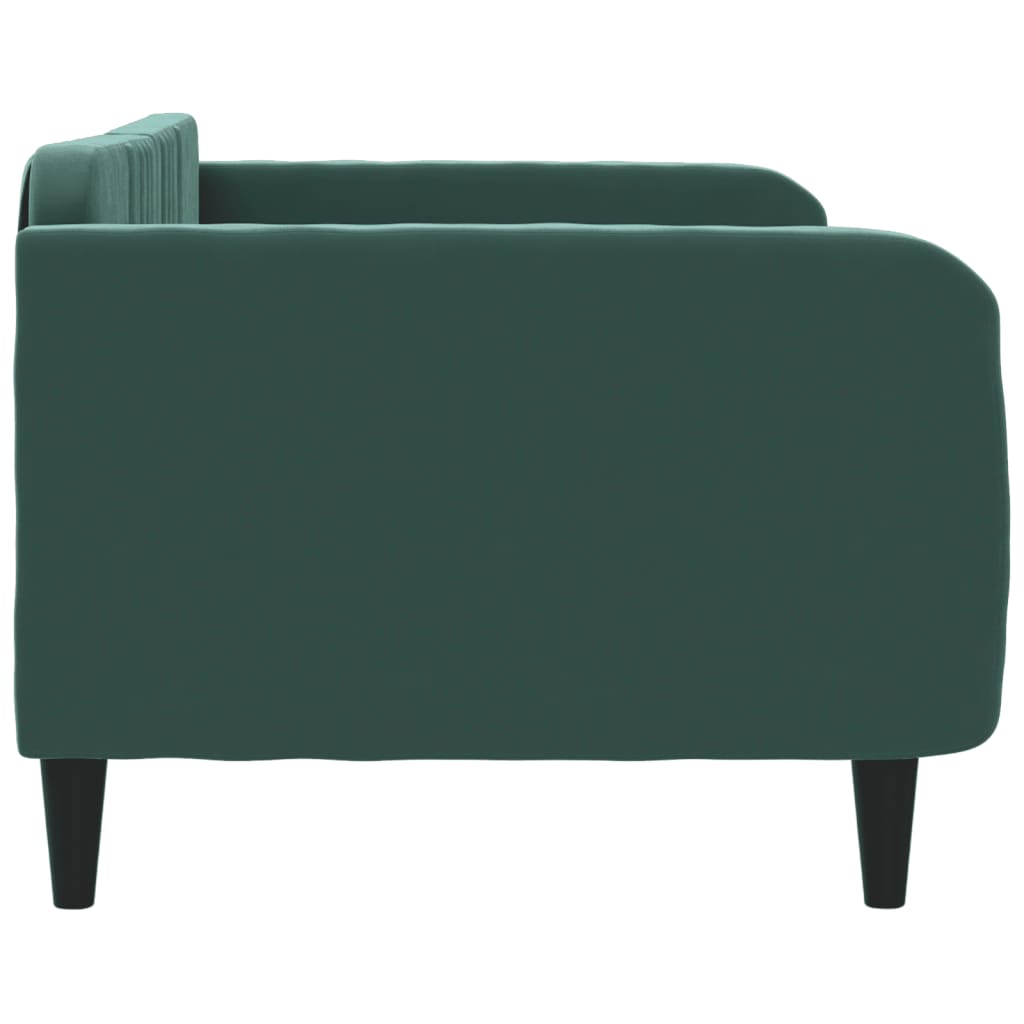 Lit de repos sans matelas vert foncé 90x200 cm velours