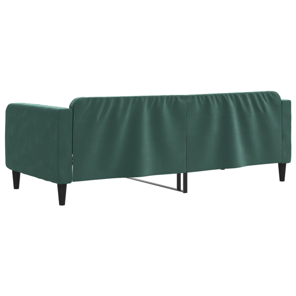 Lit de repos sans matelas vert foncé 90x200 cm velours