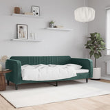 Lit de repos sans matelas vert foncé 90x200 cm velours