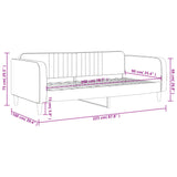 Lit de repos sans matelas rose 90x200 cm velours