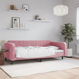 Lit de repos sans matelas rose 90x200 cm velours