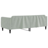 Lit de repos sans matelas gris clair 100x200 cm velours