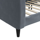 Lit de repos sans matelas gris foncé 100x200 cm velours