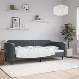 Lit de repos sans matelas gris foncé 100x200 cm velours