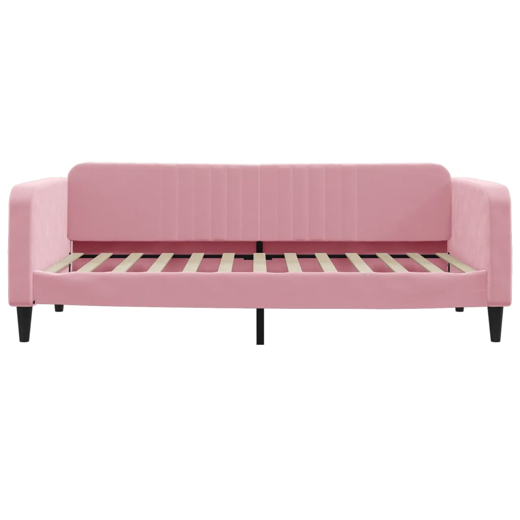 Lit de repos rose 100x200 cm velours