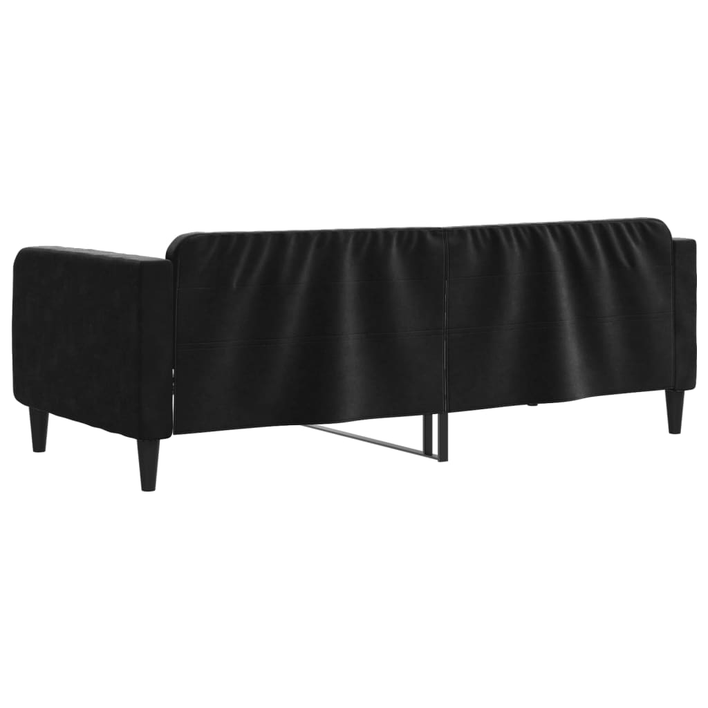 Lit de repos sans matelas noir 100x200 cm velours