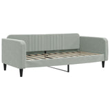 Lit de repos sans matelas gris clair 90x190 cm velours