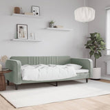 Lit de repos sans matelas gris clair 90x190 cm velours