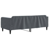 Lit de repos gris foncé 90x190 cm velours