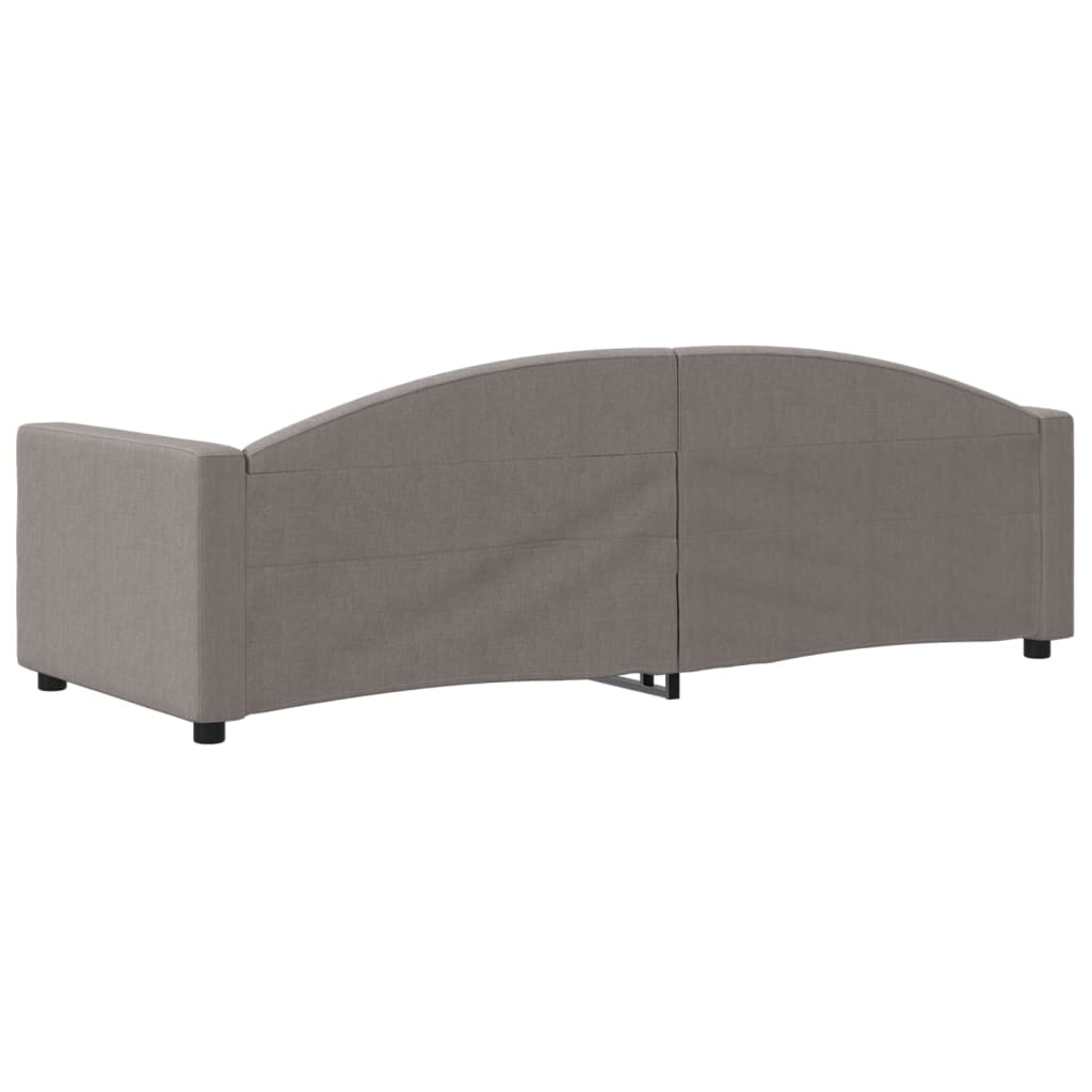 Lit de repos sans matelas taupe 80x200 cm tissu