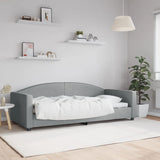 Lit de repos sans matelas gris clair 90x200 cm tissu