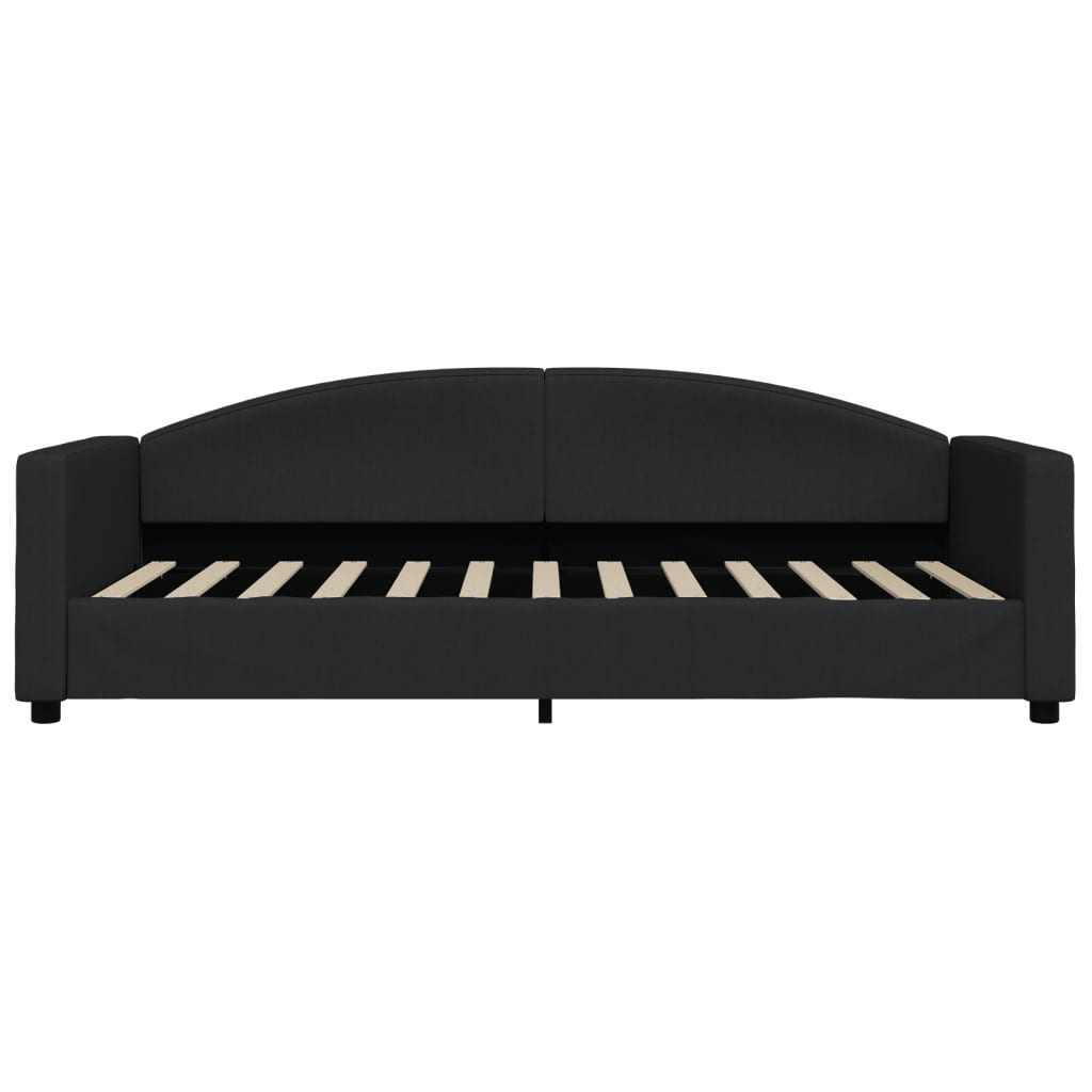 Lit de repos sans matelas noir 90x200 cm tissu