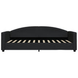 Lit de repos sans matelas noir 90x200 cm tissu