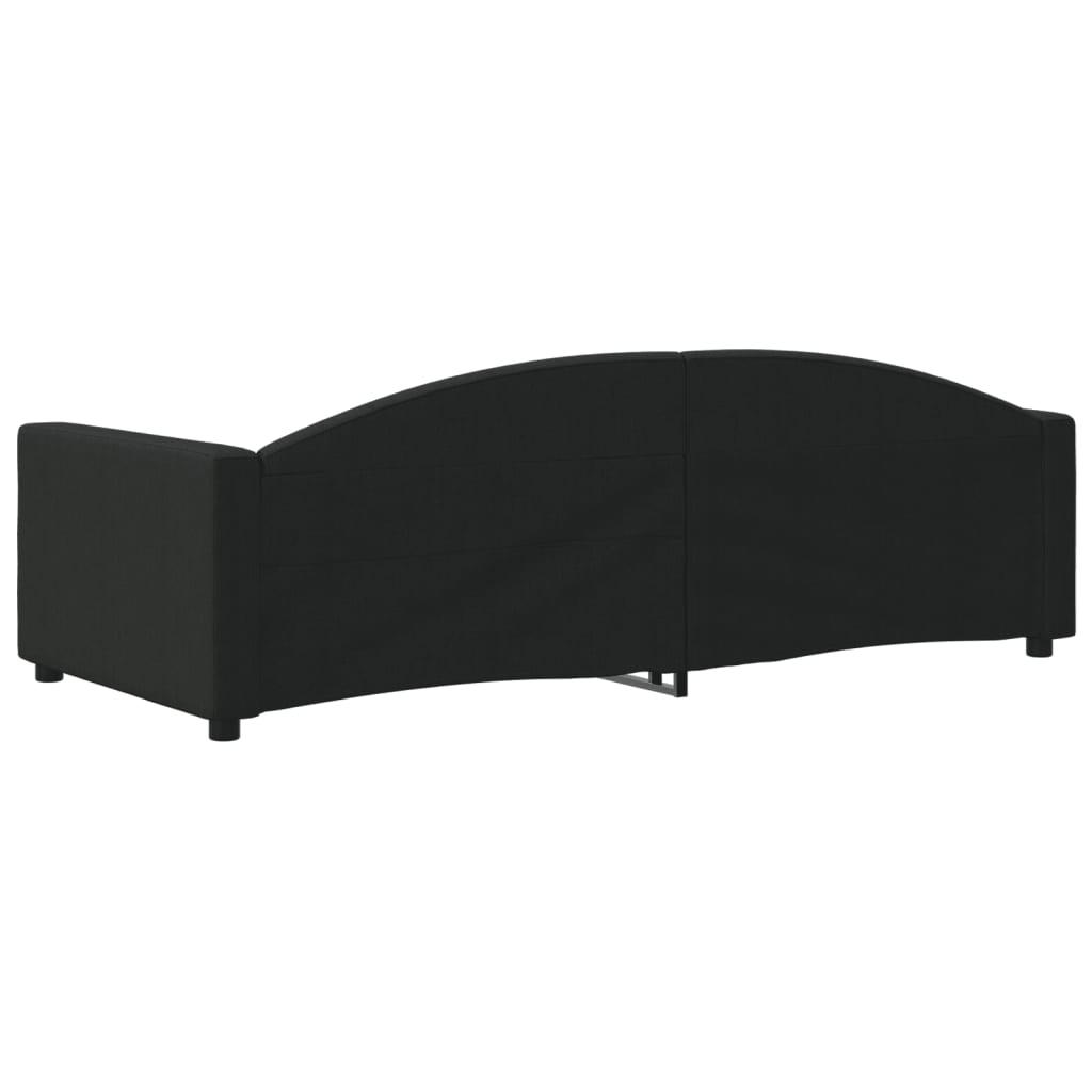 Lit de repos sans matelas noir 90x200 cm tissu