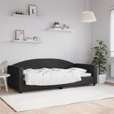 Lit de repos sans matelas noir 90x200 cm tissu