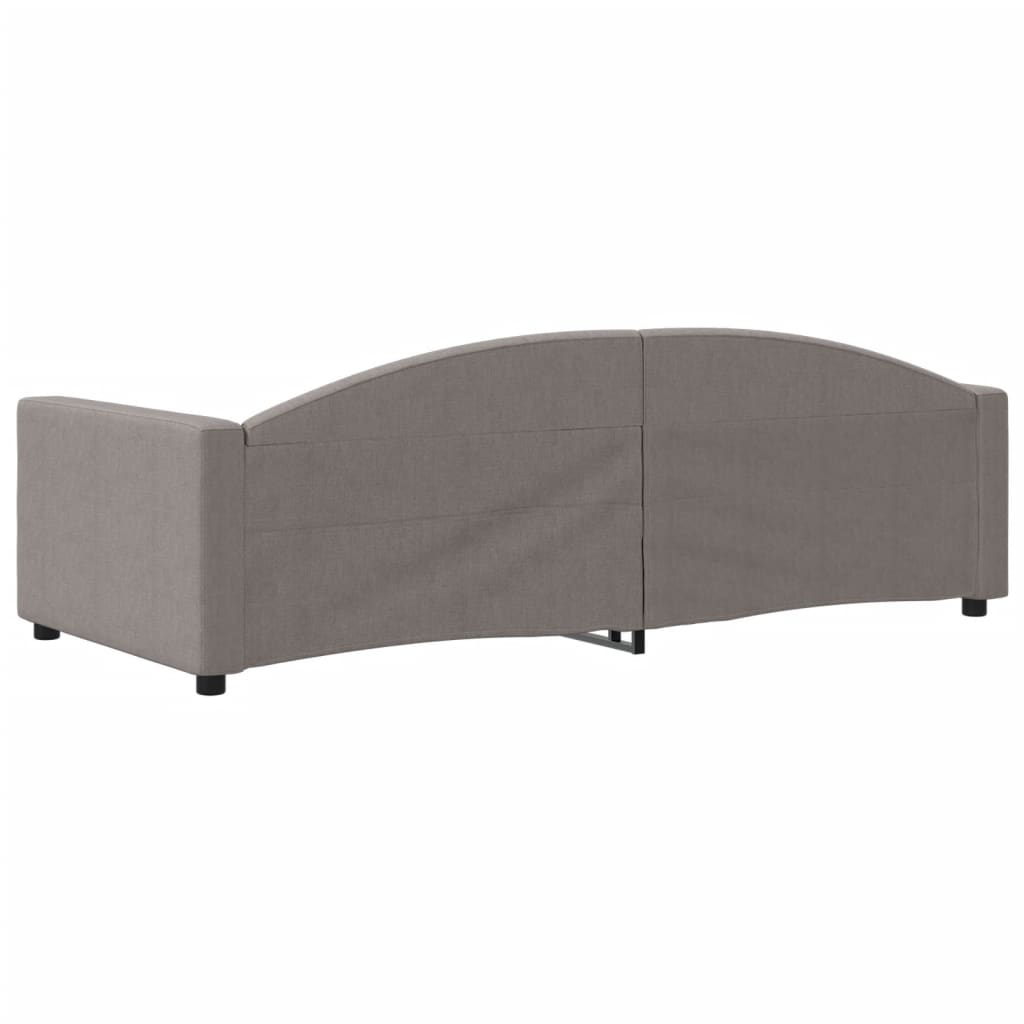 Lit de repos sans matelas taupe 90x200 cm tissu