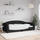 Lit de repos sans matelas noir 100x200 cm tissu