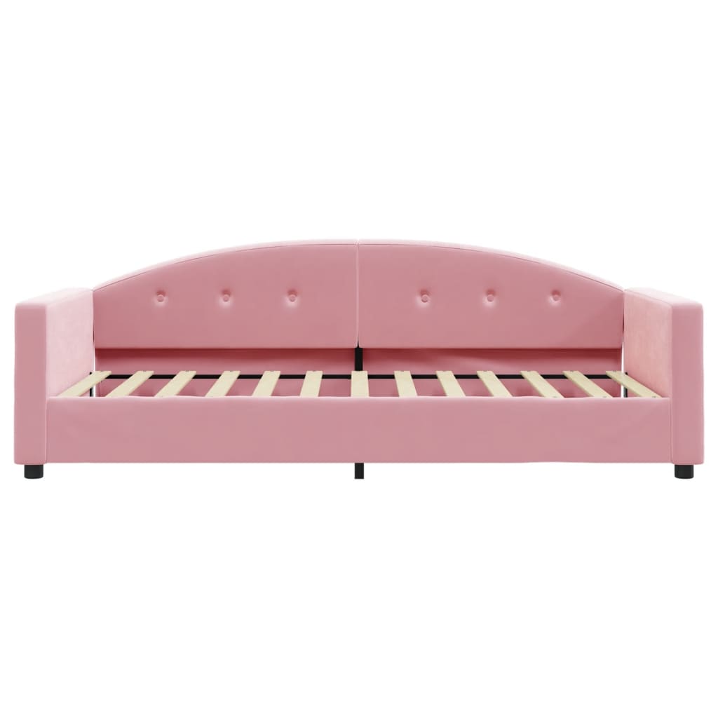 Lit de repos sans matelas rose 90x200 cm velours