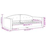 Lit de repos sans matelas rose 90x200 cm velours